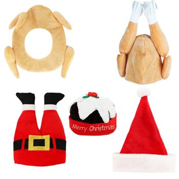 ชุดหมวกคริสต์มาสแฟนซีสุดหรูคละแบบ - Xmas Caps (6 ชิ้น)