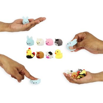 ของเล่นบีบสกุชชี่ - สัตว์ในฟาร์ม - ในกล่องโชว์ (96 ชิ้น)