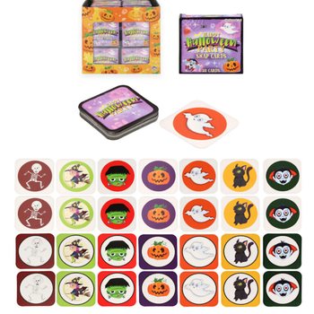 เกมจับคู่ภาพขนาดเล็ก - ลายฮาโลวีน - ในกล่องโชว์ (64 ชิ้น)