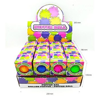 ลูกบอลหนามพัฟเฟอร์ในกล่องของขวัญ - 6 ซม. - ในกล่องและกล่องโชว์ (24 ชิ้น)