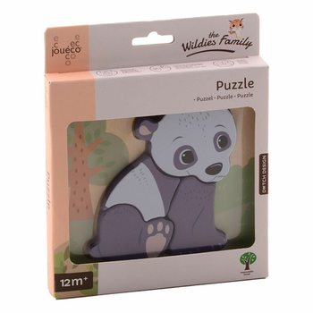 JOUECO - จิ๊กซอว์ไม้ผสม THE WILDIES FAMILY - สำหรับเด็ก 12 เดือนขึ้นไป (12 ชิ้น)