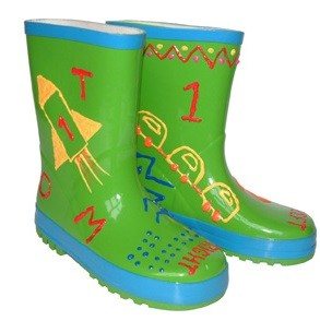 FUNKY WELLIES - บูทระบายสีเอง - สีเขียว / ขนาด: 28