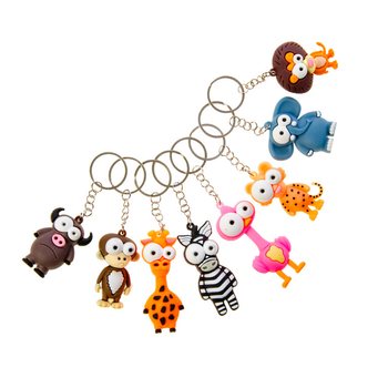 พวงกุญแจสัตว์สุดฮา - คละลายสัตว์ตาโต (48 ชิ้น)