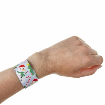 สายรัดข้อมือคริสต์มาส (Slap Bracelets) - มิกซ์ (36 ชิ้น)