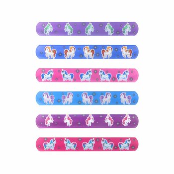 สายรัดข้อมือตบ (Slap Bracelet) ลายยูนิคอร์น