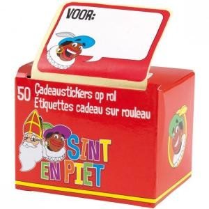 สติกเกอร์ของขวัญ SINTERKLAAS 50 ดวงต่อม้วน (แพ็ค 10 ม้วน)