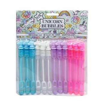 แท่งเป่าฟองสบู่ยูนิคอร์นคละสี (แพ็ค 12 ชิ้น)