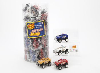 รถของเล่นแบบลานดึงถอยหลังในกล่องบลิสเตอร์ (24 ชิ้น)