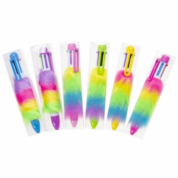 ปากกาลูกลื่นฟูฟ่อง 6 สีในแท่งเดียว - พร้อมกล่องโชว์ (24 ด้าม)