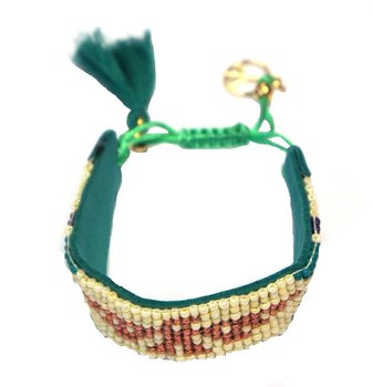 สร้อยข้อมือสไตล์อิบิซา สีน้ำเงินเพโทรล (1 ชิ้น)