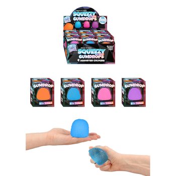 Squeeze Gum Drop ของเล่นบีบยืด ไส้น้ำตาล - ในกล่องดิสเพลย์ (12 ชิ้น)