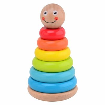 JOUECO - หอคอยไม้สำหรับต่อเรียง - เหมาะสำหรับเด็ก 12 เดือนขึ้นไป (1 ชิ้น)