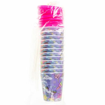 แก้วน้ำ / แก้วไอศกรีมพร้อมหลอด &ndash; ยูนิคอร์น (12 ใบ)