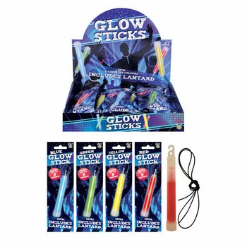 แท่งเรืองแสง Glow Stick Breaklight - 15 ซม. พร้อมสายคล้อง - คละสีในกล่องโชว์ (12 ชิ้น)