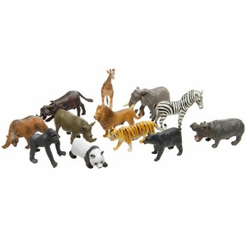 ANIMAL WORLD - ชุดฟิกเกอร์สัตว์ป่าคละแบบ (12 ชิ้น)