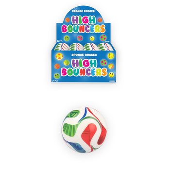 ลูกบอลเด้งดึ๋งลายฟุตบอล HIGH BOUNCE - ในกล่องดิสเพลย์ (24 ชิ้น)