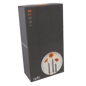 QDO - แจกันสแตนเลสสำหรับดอกไม้ 1 ดอก ชุด 3 ชิ้น (1 ชุด)