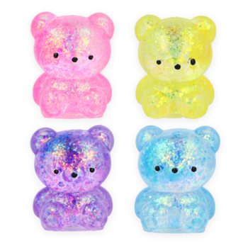 ตุ๊กตาหมีบีบ สควีช แบร์ - ไส้ชูการ์ คละสีในดิสเพลย์ (12 ชิ้น)