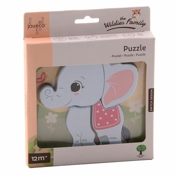 JOUECO - จิ๊กซอว์ไม้ผสม THE WILDIES FAMILY - สำหรับเด็ก 12 เดือนขึ้นไป (12 ชิ้น)