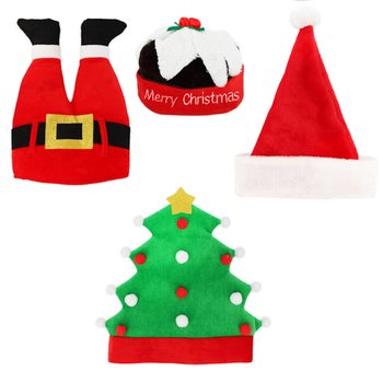 ชุดหมวกคริสต์มาสแฟนซีสุดหรูคละแบบ - Xmas Caps (6 ชิ้น)