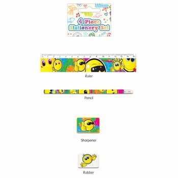 ชุดเครื่องเขียนสไมลีย์ 4 ชิ้น (24 ชุด)