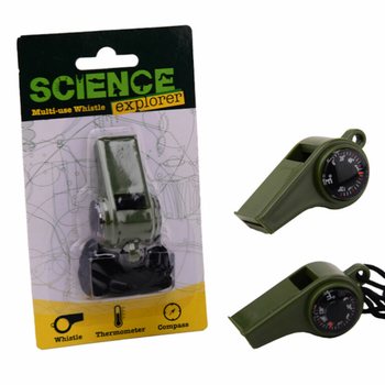 นกหวีดเอาชีวิตรอด Science Explorer พร้อมเข็มทิศและเครื่องวัดอุณหภูมิ (24 ชิ้น)
