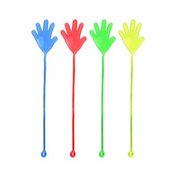 มือเหนียวหนึบมีเชือกโยง - คละสี (12 ชิ้น)
