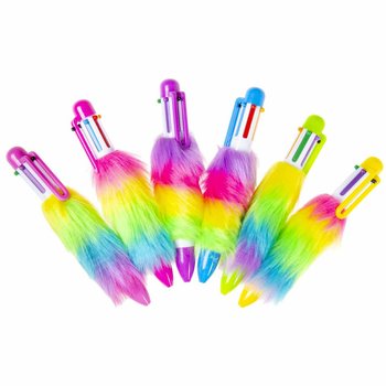 ปากกาลูกลื่นฟูฟ่อง 6 สีในแท่งเดียว - พร้อมกล่องโชว์ (24 ด้าม)