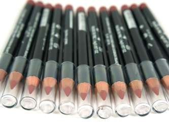 ดินสอเขียนขอบปาก/ขอบตา สีแดง/น้ำตาล (12 แท่ง)