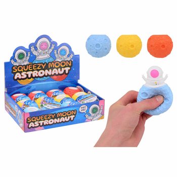 ลูกบอลบีบนักบินอวกาศ Astronaut Squeezy Moon Ball - ในดิสเพลย์ (12 ชิ้น)