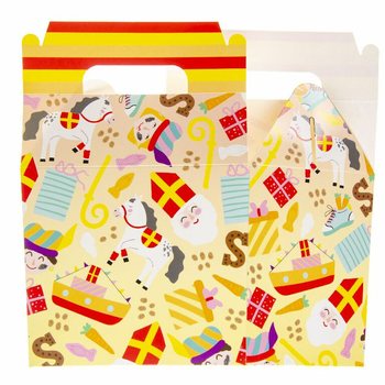 กล่องอาหารเมนู SINTERKLAAS / กล่องของขวัญ 14x10x17 ซม. (12 ชิ้น)