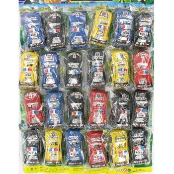 ของเล่นรถตำรวจบนแผงการ์ด (24 ชิ้น)