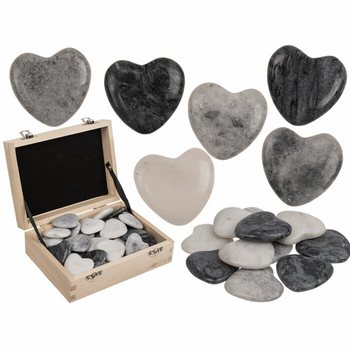 หินธรรมชาติรูปหัวใจ - Worry Stones (36 ชิ้น)
