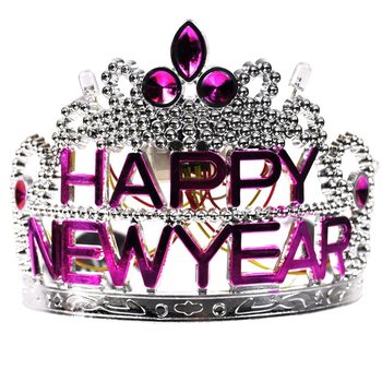 มงกุฎ HAPPY NEW YEAR พร้อมไฟ (10 ชิ้น)