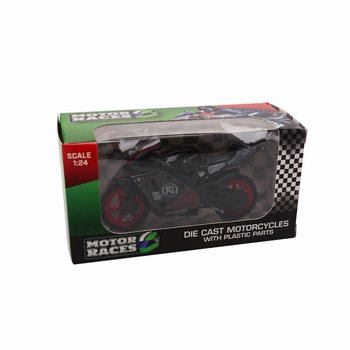 รถมอเตอร์ไซค์ SUPER SPORT DIE CAST สเกล 1:24 ในกล่องโชว์ (24 ชิ้น)