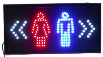ป้ายไฟ LED ทางไปห้องน้ำ - ป้ายโฆษณา TOILET