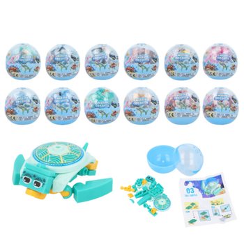 บล็อกตัวต่อ SEA LIFE ในแคปซูลและกล่องโชว์ (12 ชิ้น)
