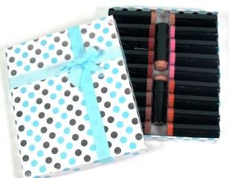ลิปสติก 5 แบบในกล่องบรรจุสีน้ำเงิน (20 ชิ้น)