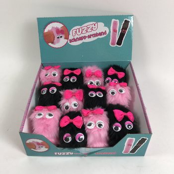 กำไลข้อมือผ้าพลัช Fuzzy snap / กำไลตบ (12 ชิ้น)