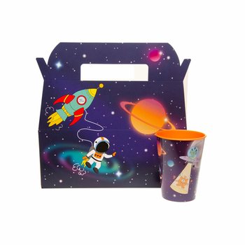 กล่องเมนูอาหารเด็ก ลายอวกาศ / Space - 22.5 x 12 x 9.5 ซม. (24 ชิ้น)