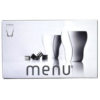 MENU - แก้วเก็บรักษาระดับภูมิ BLACK CONTOUR ขนาดกลาง 320 มล. ชุด 2 ชิ้น