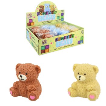 ตุ๊กตาสกุชชี่หมีบีบ Squeezy Bear - คละสี - ในกล่องดิสเพลย์ (12 ชิ้น)