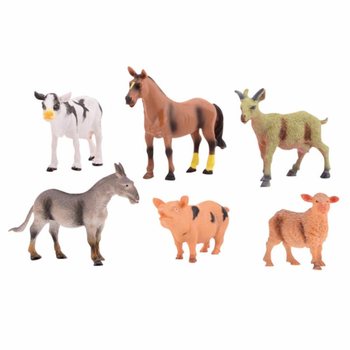 ANIMAL WORLD - ชุดของเล่นโมเดลสัตว์ในฟาร์ม 6 ชิ้น (1 ชุด)