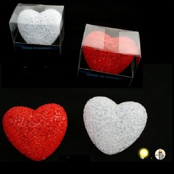 หัวใจ LED แบบตั้ง, เปลี่ยนสีได้ในกล่องโชว์ (12 ชิ้น)