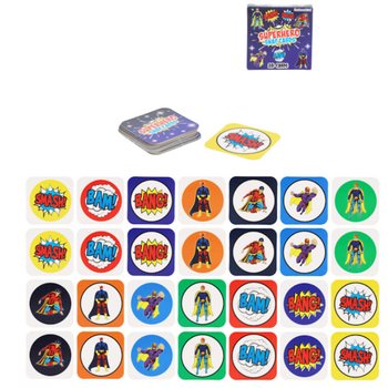 เกมความจำขนาดเล็ก - รุ่น: ซูเปอร์ฮีโร่ - บรรจุในกล่องโชว์ (64 ชิ้น)