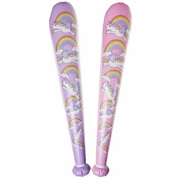 ไม้กระบองยูนิคอร์นเป่าลมขนาดใหญ่ - 85 ซม. - คละสี (12 ชิ้น)
