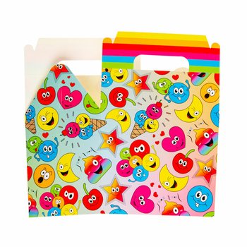 กล่องใส่อาหาร / กล่องของขวัญแจกเด็ก ลายยิ้ม Smiley 14x10x17 ซม. (12 ชิ้น)