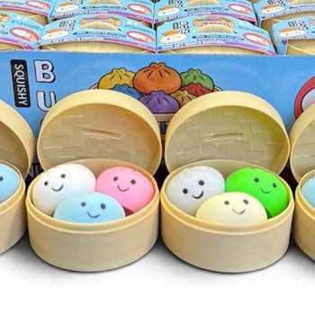 RAGE - สกุชชี่ MINI&rsquo;S EDITION ซาลาเปา Bun Dumplings เล็ก (5.3 x 5.3 x 4.1 ซม.) ของเล่นบีบคลายเครียด Viral 2026 (24 ชิ้น)