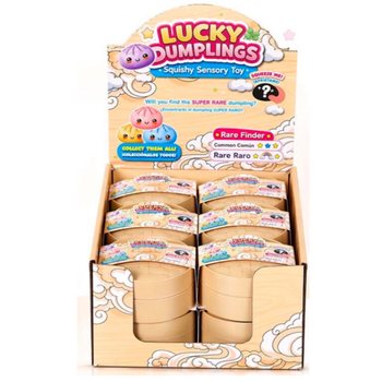 RAGE - LUCKY DUMPLINGS - ของเล่นบีบสกุชชี่ซาลาเปา ขนาดใหญ่ 8.5 x 8.5 x 4.8 ซม. - ในกล่องโชว์ (12 ชิ้น)