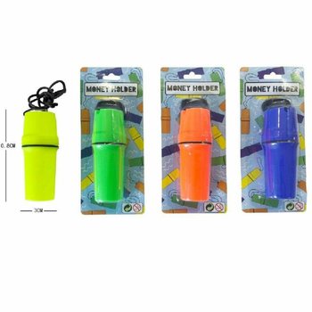 หลอดใส่เงินบนการ์ด - คละสี (12 ชิ้น)